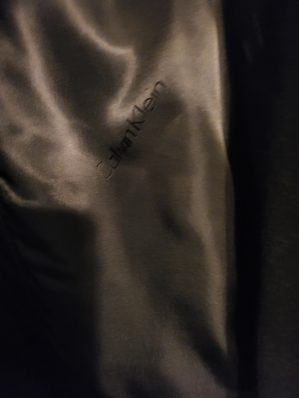 Calvin Klein Black Long Wool Blend Car Coat - Picture 7 of 7